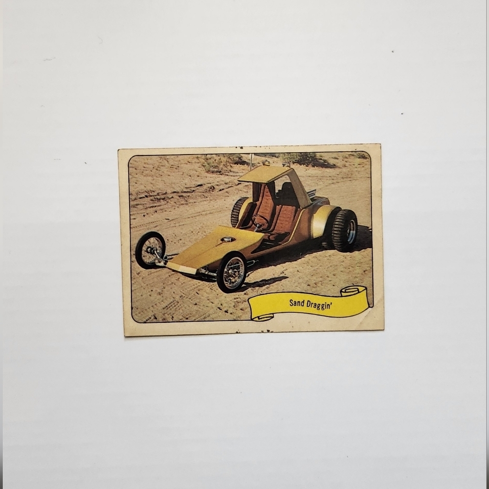 🏜️ Vintage 1970 Fleer GEORGE BARRIS Kustom City Sticker - SAND DRAGGIN’ 🏎️💨